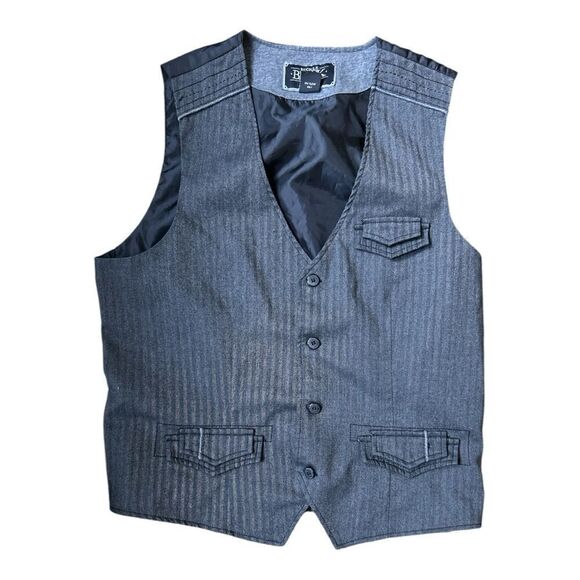 Buckle Black Men’s Vest Sz M Slim Fit Gray Black - Picture 1 of 3